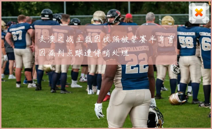 美澳之战主裁因收贿被禁赛半年曾因漏判点球遭停哨处理